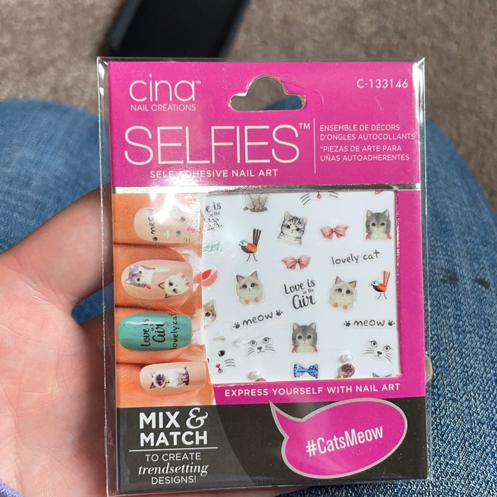New cat nail art stickers